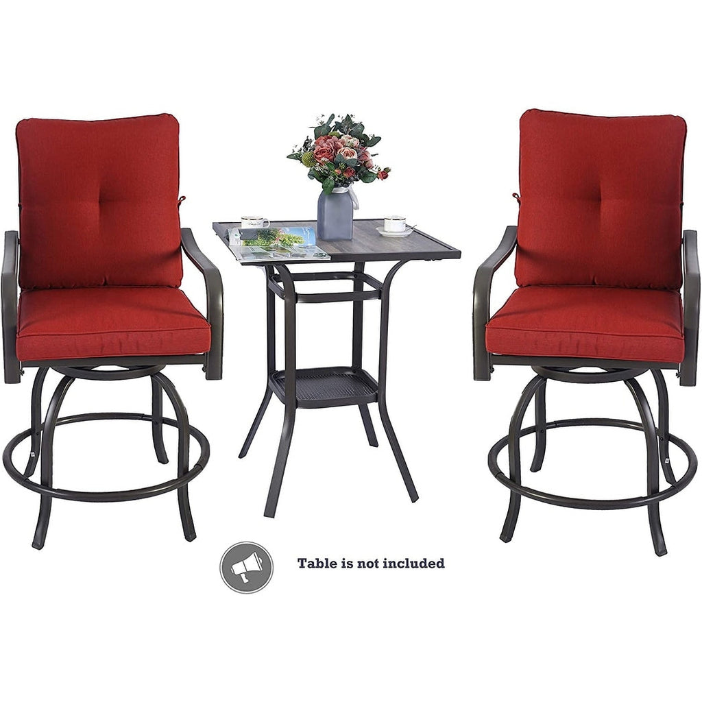 Ensemble de tabourets et chaises de bar pivotants hauts Kozyard Isabella
