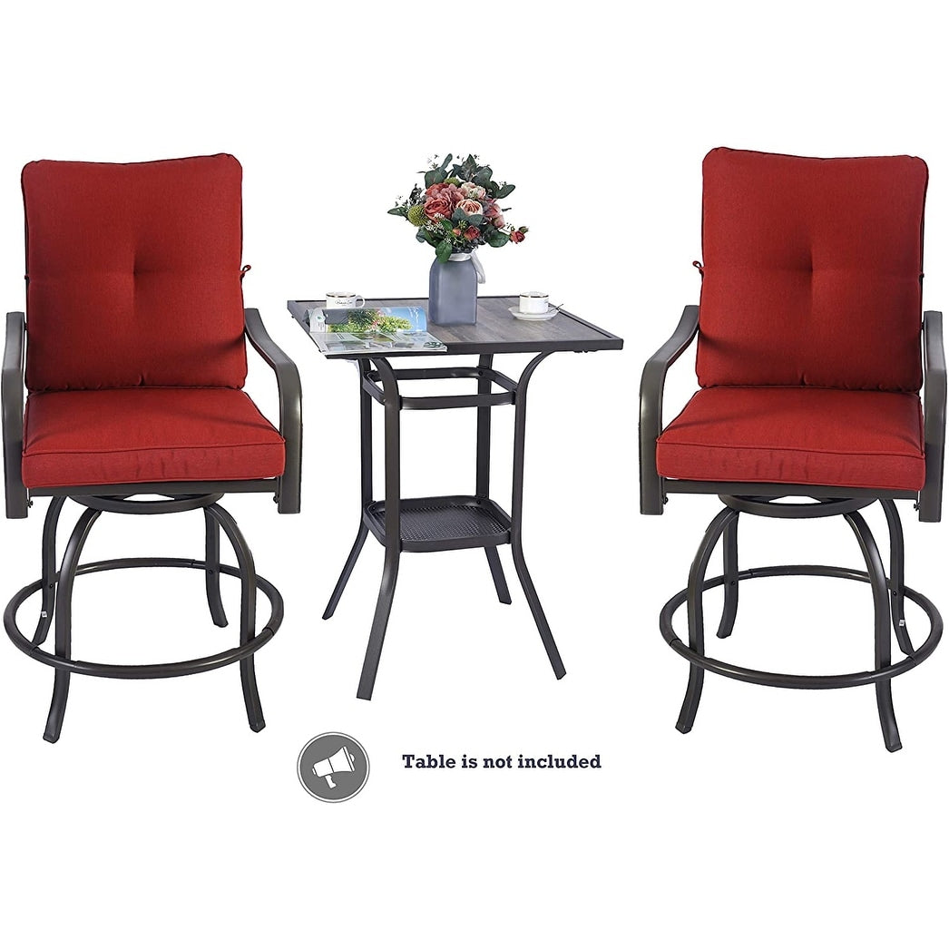 Ensemble de tabourets et chaises de bar pivotants hauts Kozyard Isabella