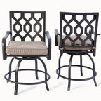 Ensemble de tabourets et chaises de bar pivotants hauts Kozyard Isabella