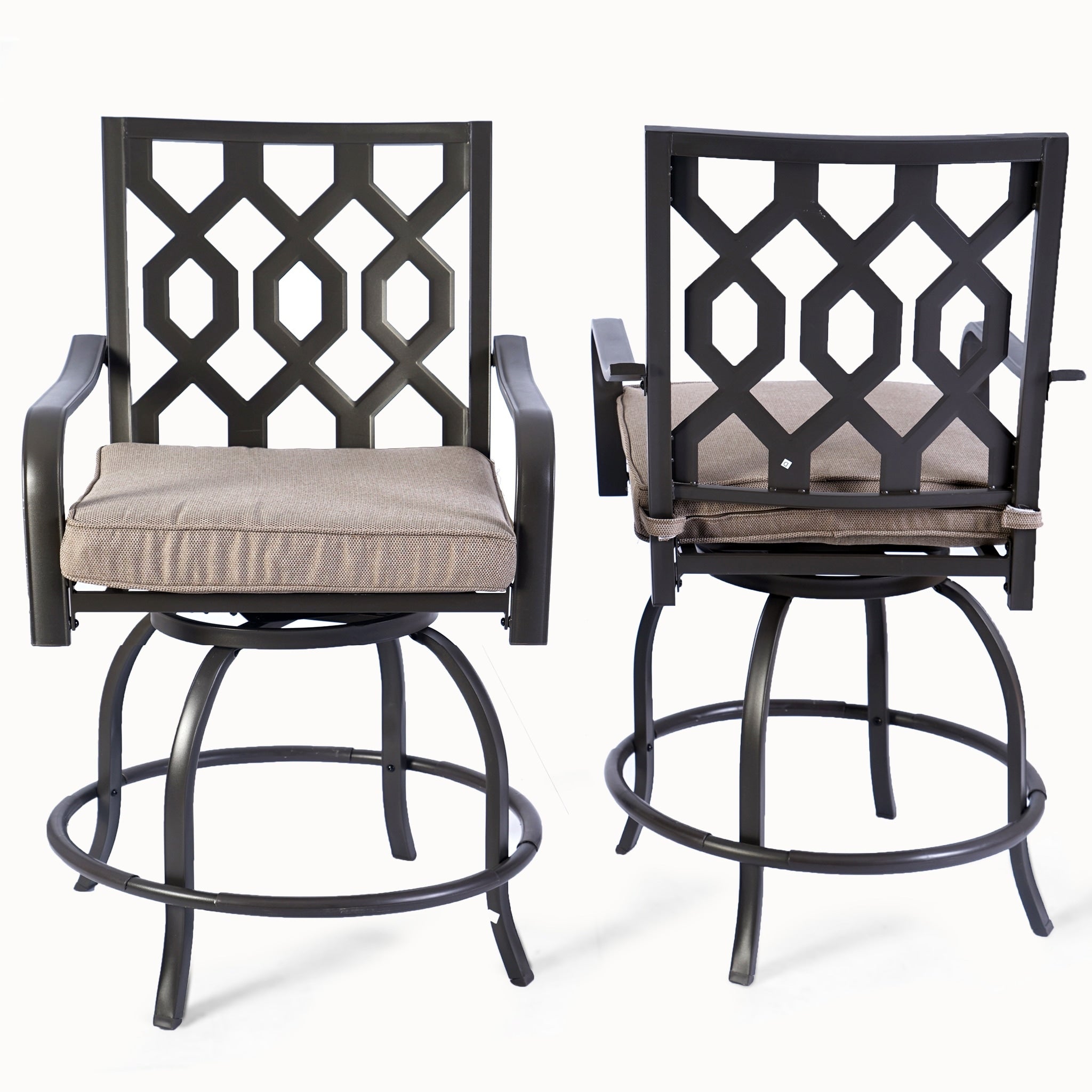 Ensemble de tabourets et chaises de bar pivotants hauts Kozyard Isabella