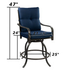 Ensemble de tabourets et chaises de bar pivotants hauts Kozyard Isabella