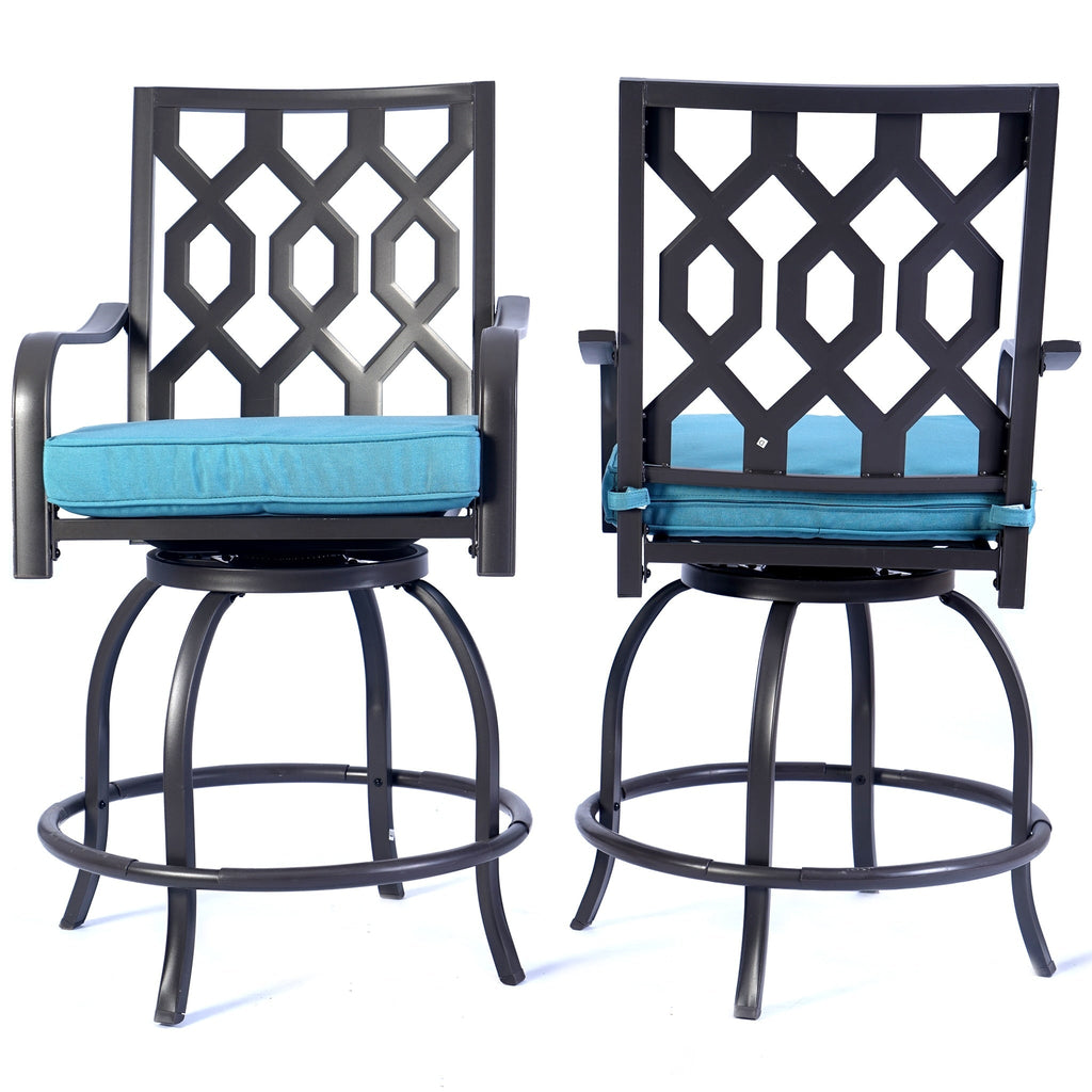 Ensemble de tabourets et chaises de bar pivotants hauts Kozyard Isabella