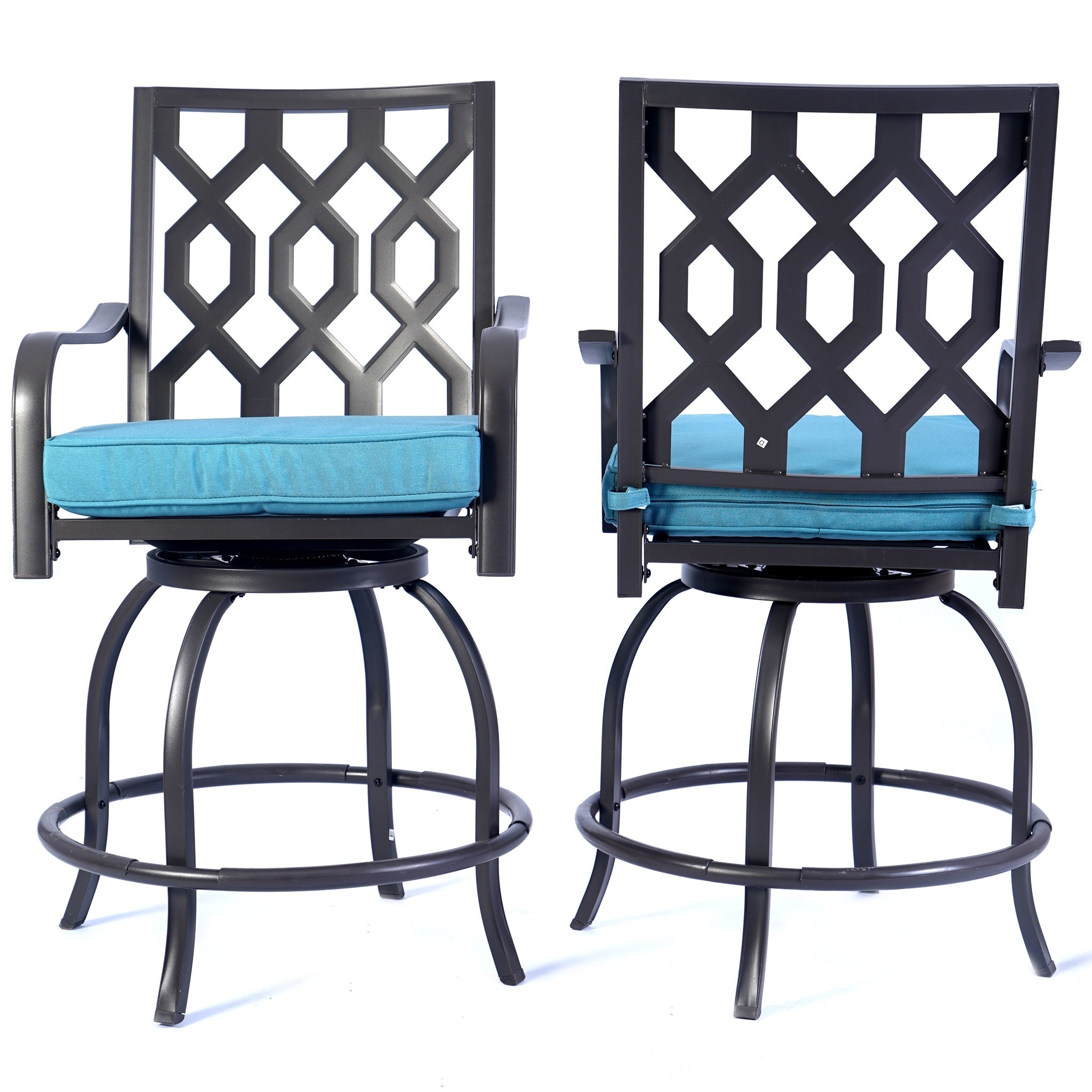 Ensemble de tabourets et chaises de bar pivotants hauts Kozyard Isabella