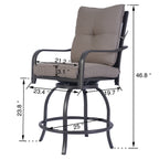 Ensemble de tabourets et chaises de bar pivotants hauts Kozyard Isabella