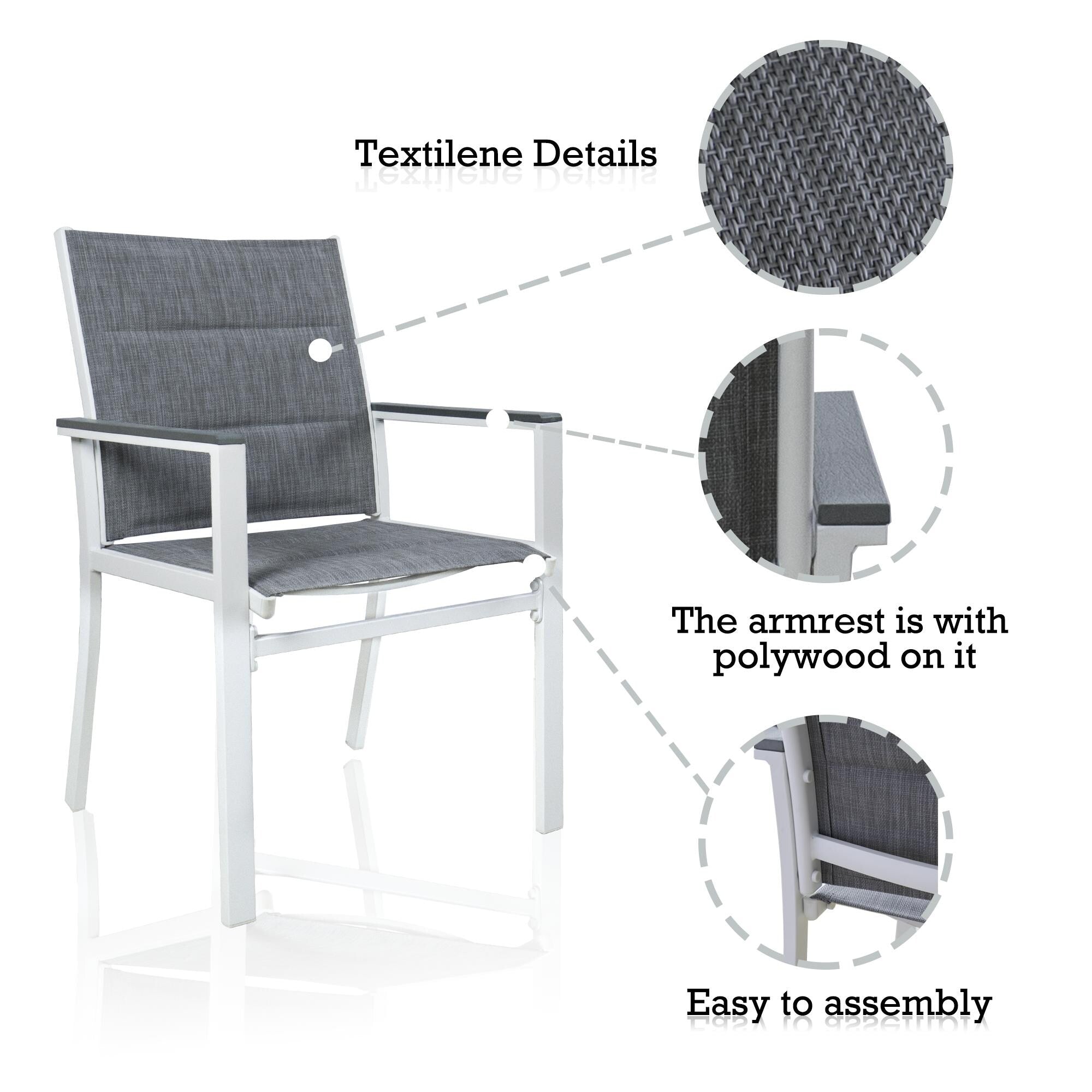 Chaises de salle à manger d'extérieur Kozyard Villa (lot de 2)