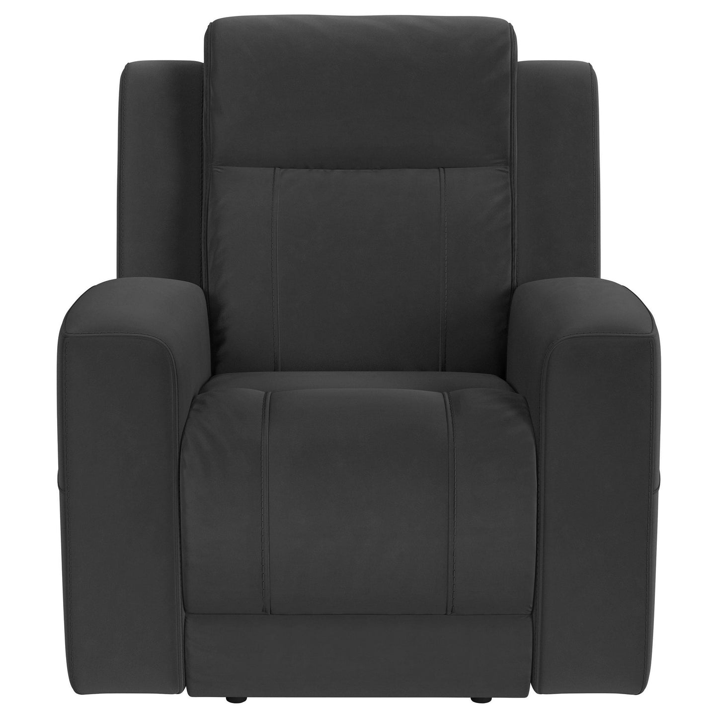 Fauteuil inclinable manuel Krio, 94 cm, similicuir gris anthracite moderne