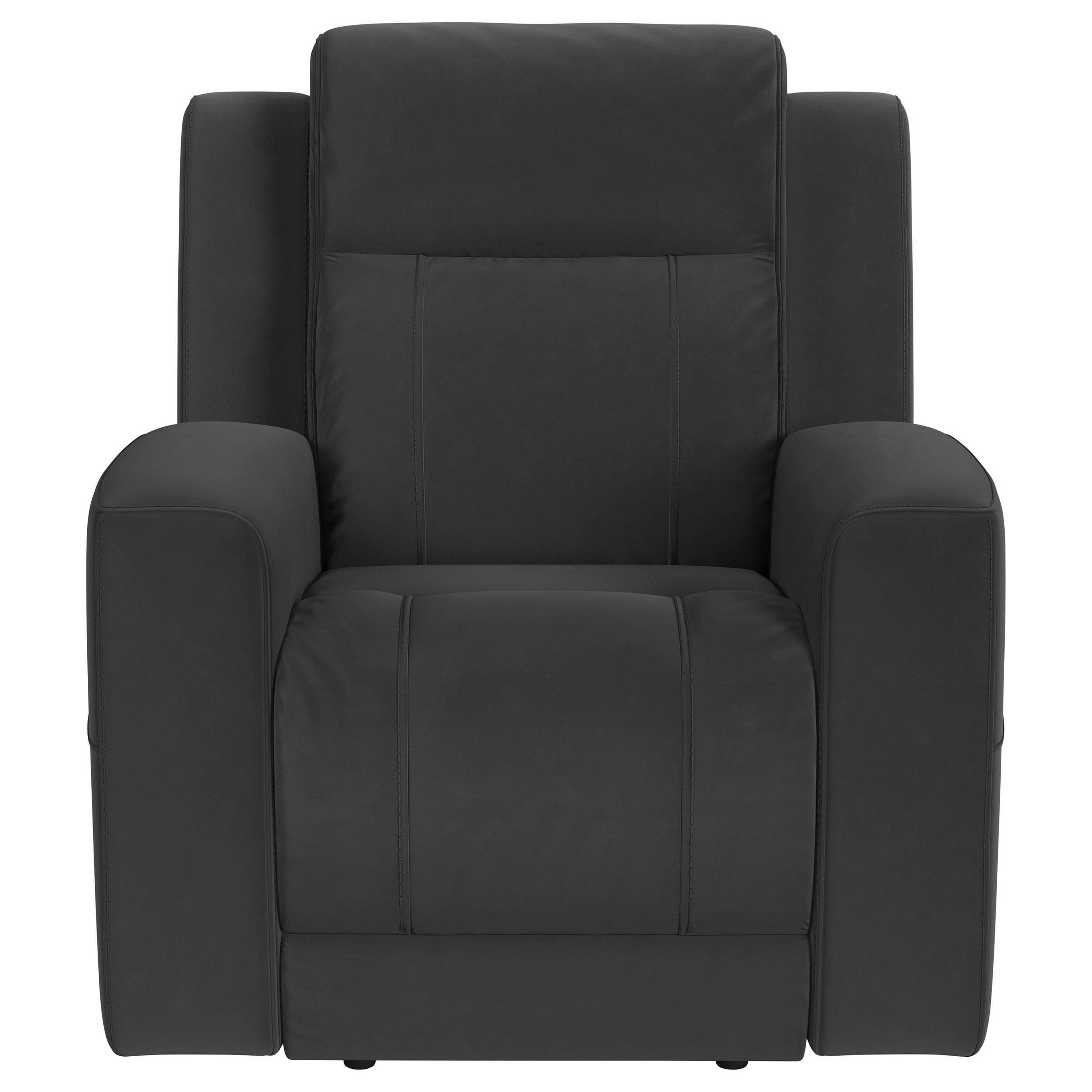 Fauteuil inclinable manuel Krio, 94 cm, similicuir gris anthracite moderne