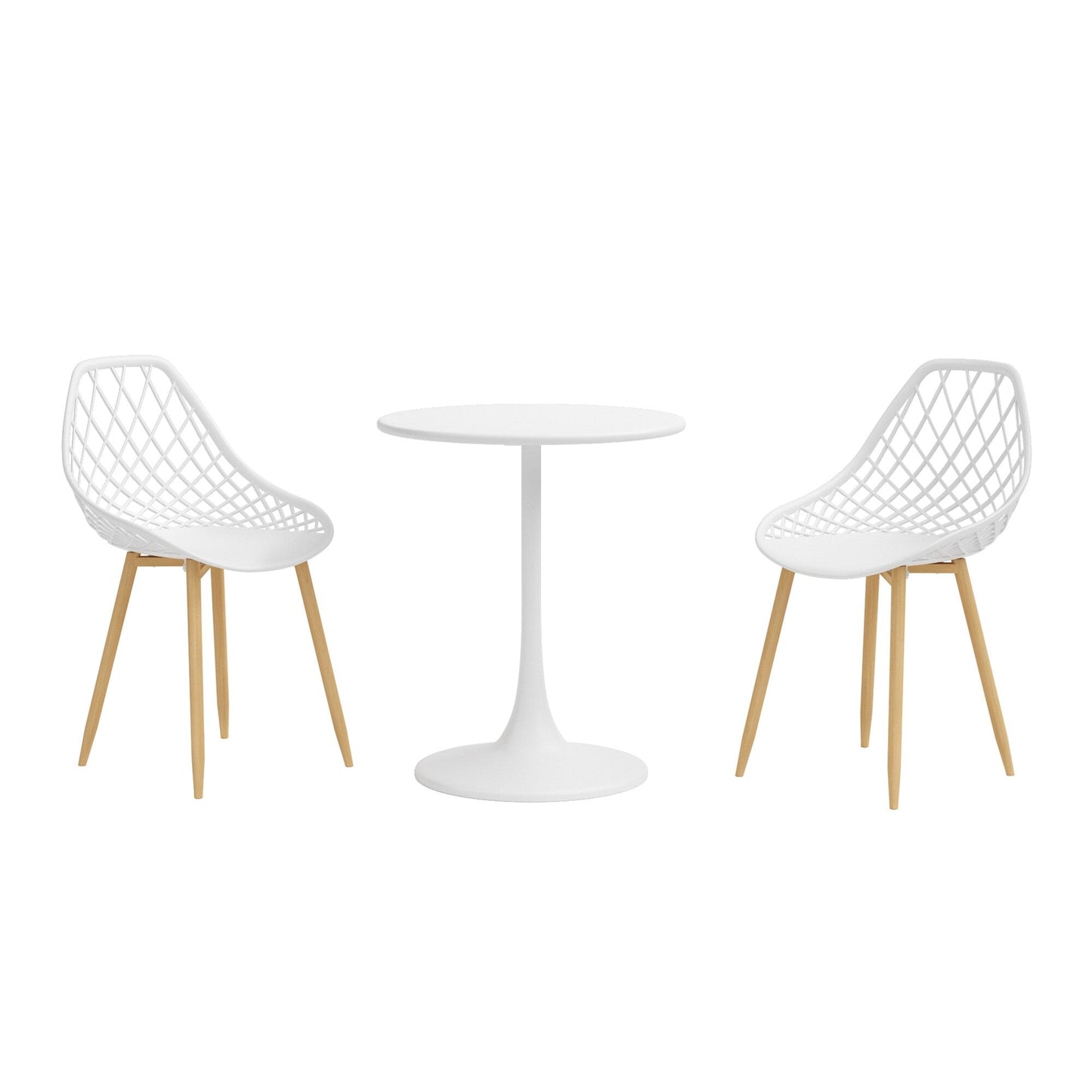Ensemble bistrot Kurv 3 pièces, résistant aux intempéries, intérieur/extérieur
