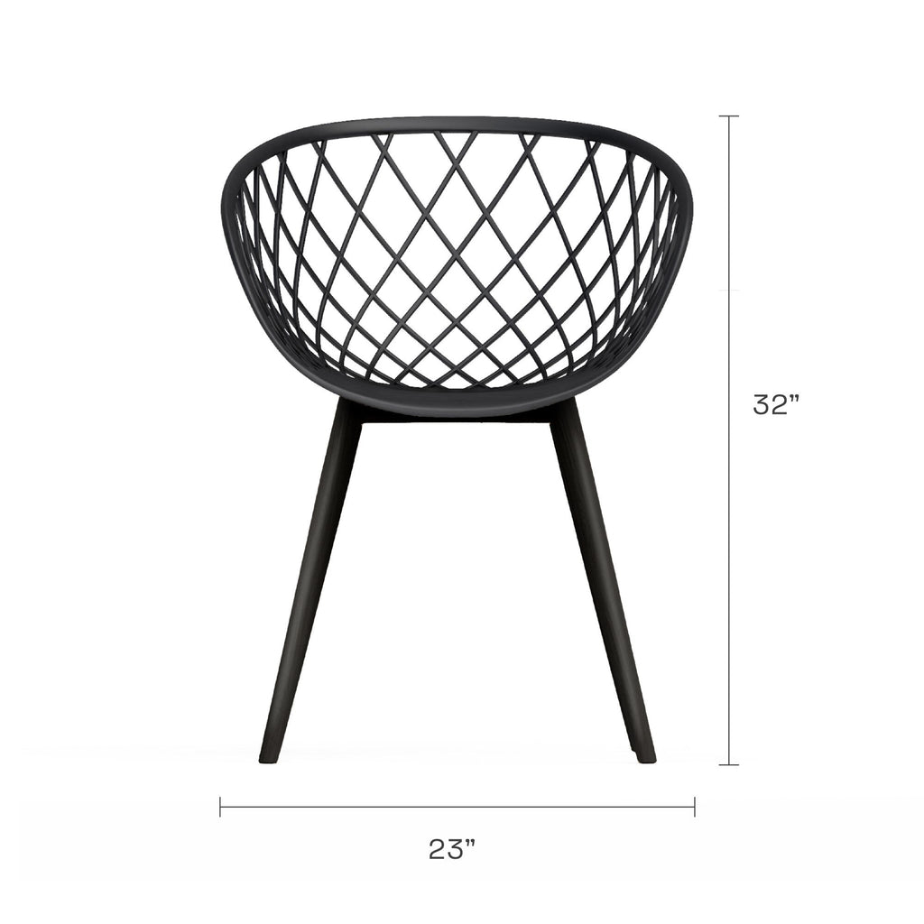 Ensemble bistrot luxueux Kurv 3 pièces, résistant aux intempéries, intérieur/extérieur