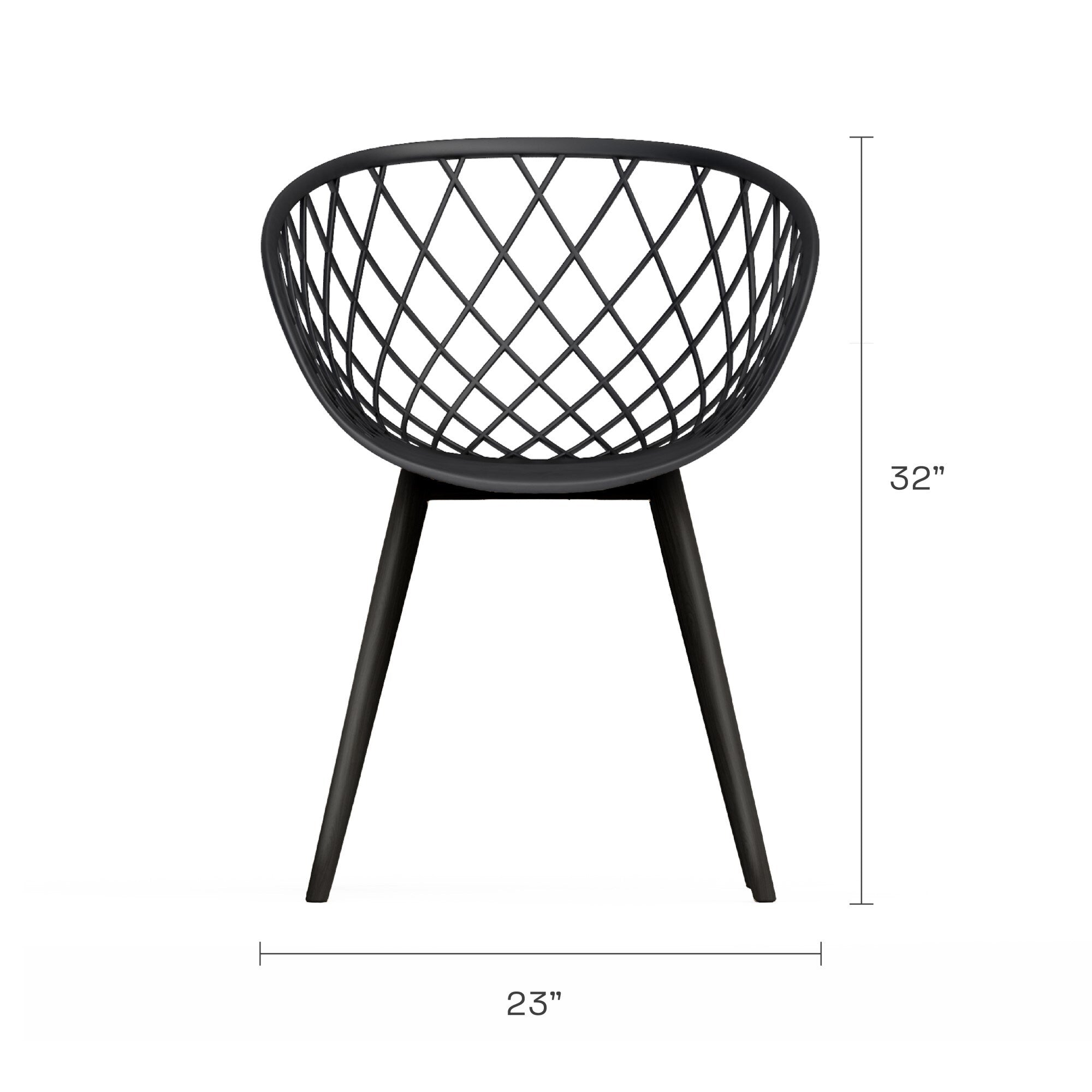 Ensemble bistrot luxueux Kurv 3 pièces, résistant aux intempéries, intérieur/extérieur