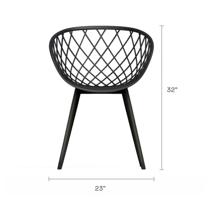 Ensemble bistrot luxueux Kurv 3 pièces, résistant aux intempéries, intérieur/extérieur