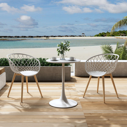 Ensemble bistrot luxueux Kurv 3 pièces, résistant aux intempéries, intérieur/extérieur
