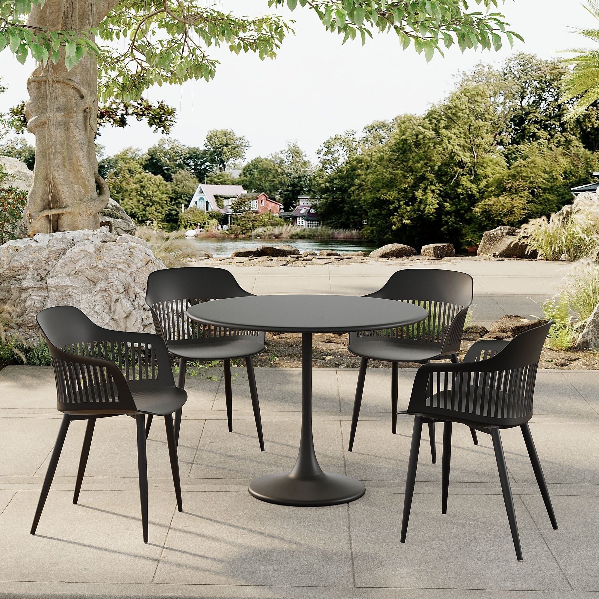 Table de bistrot Kurv 39 pour intérieur/extérieur