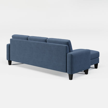 Canapé en L pour petits espaces - Canapé d'angle avec pouf