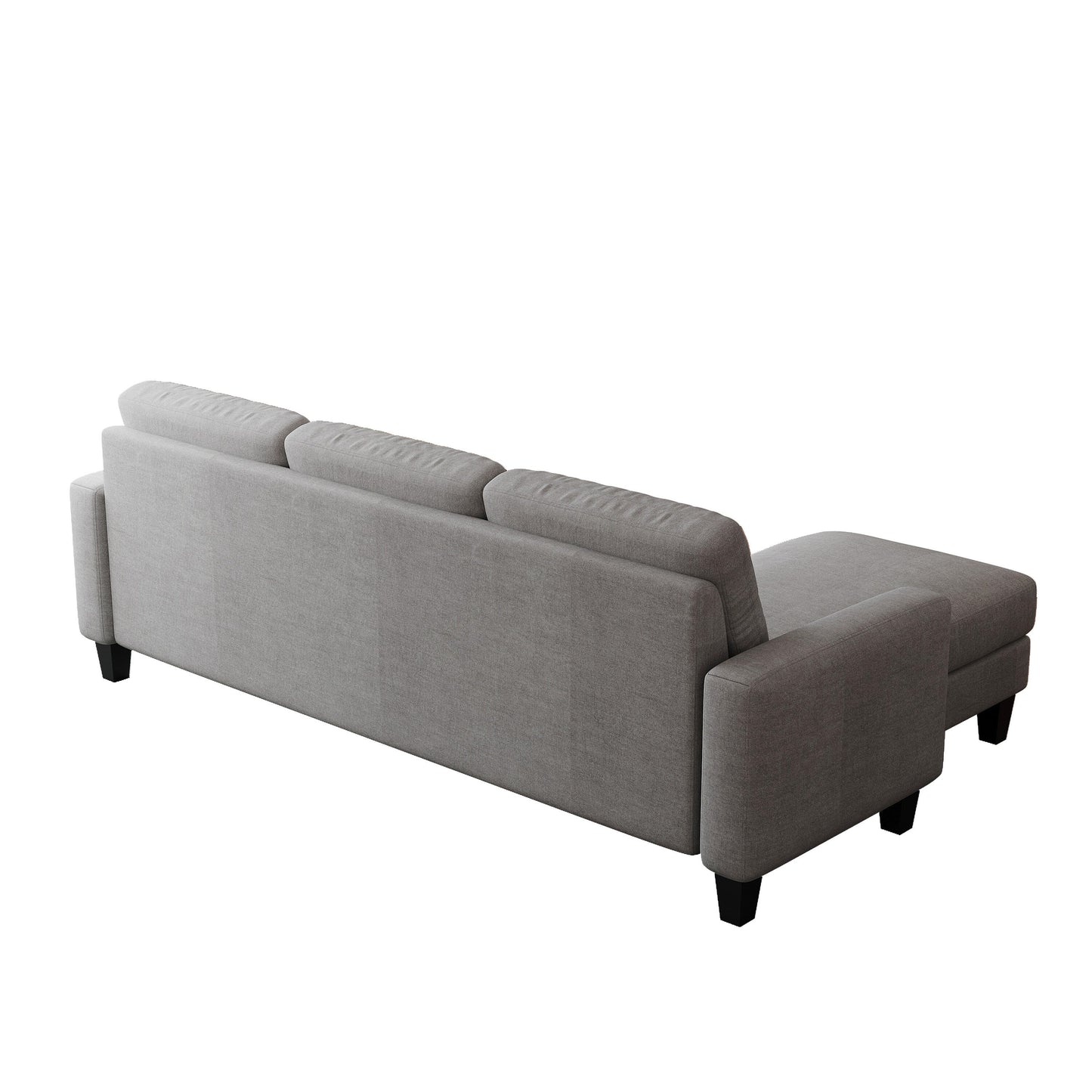 Canapé en L pour petits espaces - Canapé d'angle avec pouf