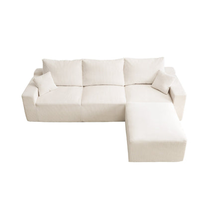 Canapé sectionnel en L, canapé modulaire ultra-doux à assise profonde