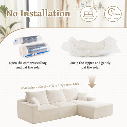 Canapé sectionnel en L, canapé modulaire ultra-doux à assise profonde
