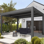 Ensemble de canapés de conversation sectionnels en osier, ensemble de meubles de patio 3 pièces avec coussins épais et table basse en verre trempé