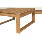 Ensemble de canapés sectionnels en L, ensemble de canapés de patio avec table, chaise longue en bois, ensemble de conversation d'extérieur 4 pièces