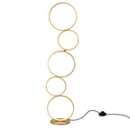 Lampadaire LED moderne à intensité variable, lampe d'angle lumineuse à 3 voies avec 5 anneaux pour salon