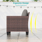 Ensemble de 2 chaises d'extérieur LIVOOSUN en rotin marron