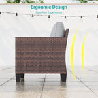 Ensemble de 2 chaises d'extérieur LIVOOSUN en rotin marron
