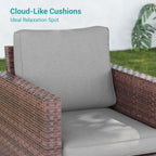 Ensemble de 2 chaises d'extérieur LIVOOSUN en rotin marron
