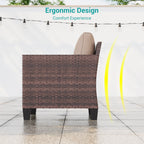 Ensemble de 2 chaises d'extérieur LIVOOSUN en rotin marron