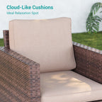 Ensemble de 2 chaises d'extérieur LIVOOSUN en rotin marron