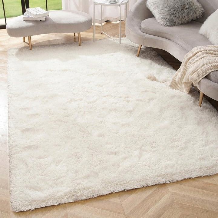 Tapis d'intérieur doux et moelleux, moderne et moelleux - 4' x 5,3'