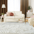 Tapis d'intérieur doux et moelleux, moderne et moelleux - 4' x 5,3'
