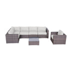 Ensemble de 7 sièges sectionnels en rotin Sunbrella avec coussins LSI