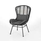 Fauteuils club d'extérieur en osier La Habra (lot de 2) par Christopher Knight Home
