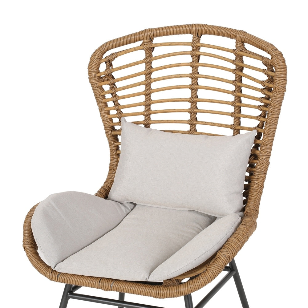 Fauteuils club d'extérieur en osier La Habra (lot de 2) par Christopher Knight Home