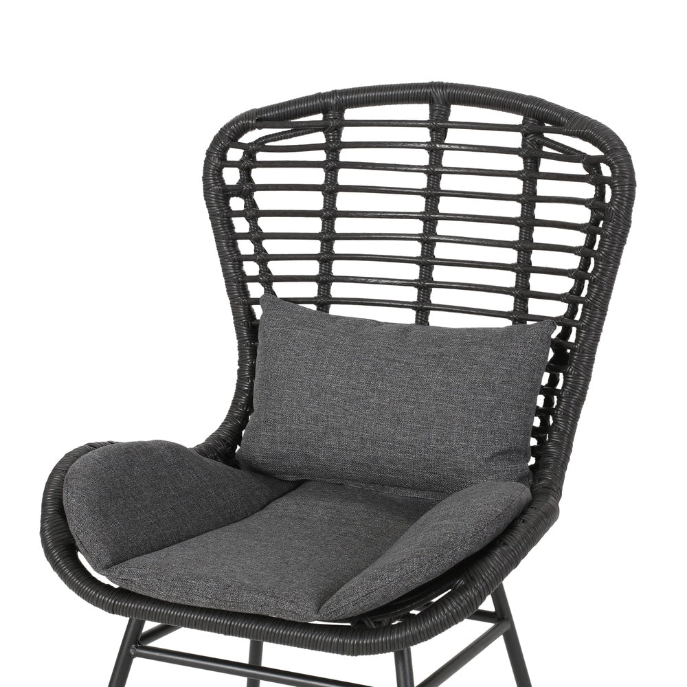 Fauteuils club d'extérieur en osier La Habra (lot de 2) par Christopher Knight Home