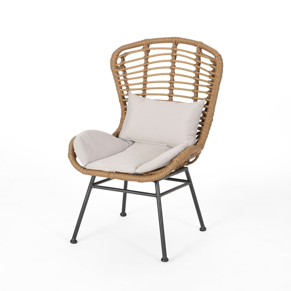 Fauteuils club d'extérieur en osier La Habra (lot de 2) par Christopher Knight Home