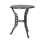 Ensemble bistrot d'extérieur 3 pièces en aluminium moulé La Sola par Christopher Knight Home
