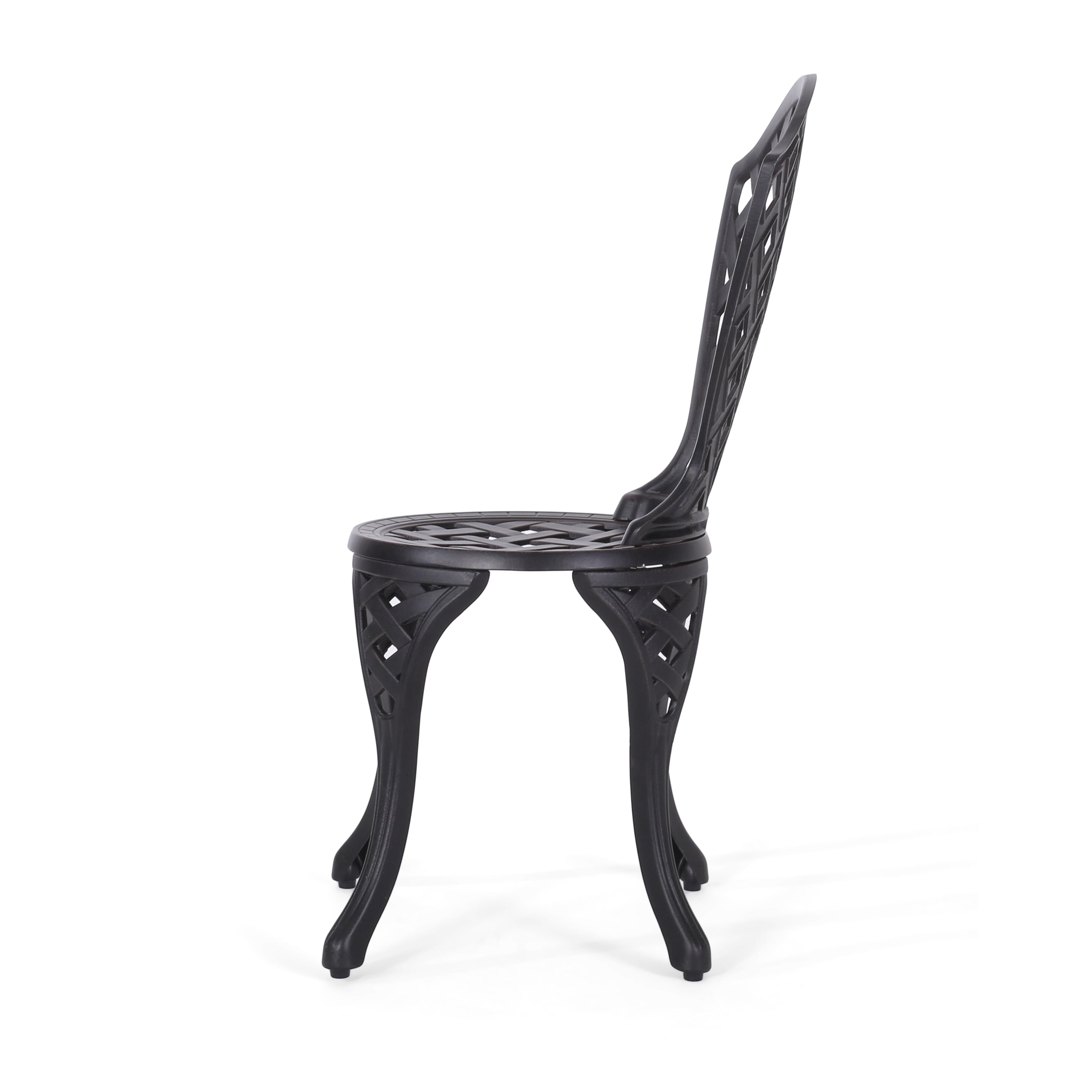 Ensemble bistrot d'extérieur 3 pièces en aluminium moulé La Sola par Christopher Knight Home