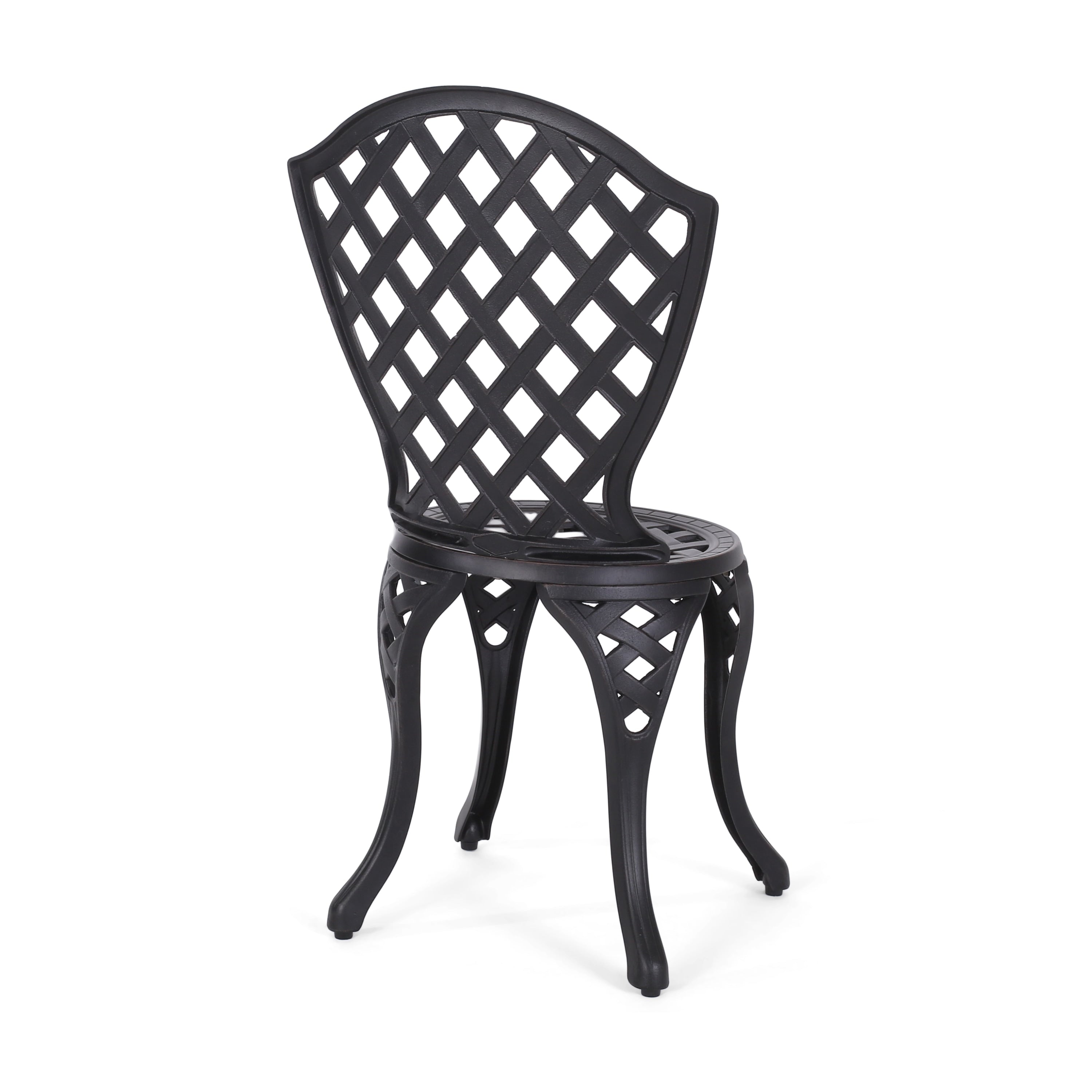 Ensemble bistrot d'extérieur 3 pièces en aluminium moulé La Sola par Christopher Knight Home