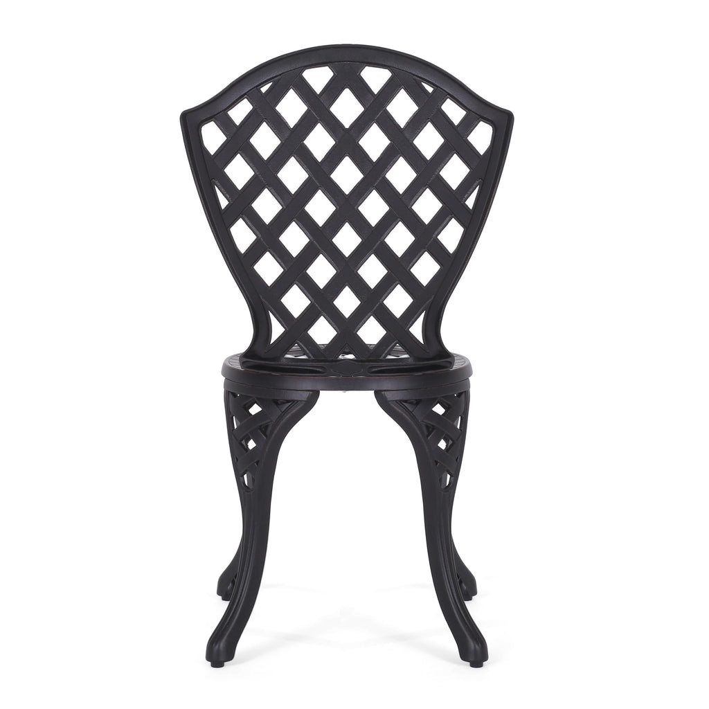 Ensemble bistrot d'extérieur 3 pièces en aluminium moulé La Sola par Christopher Knight Home