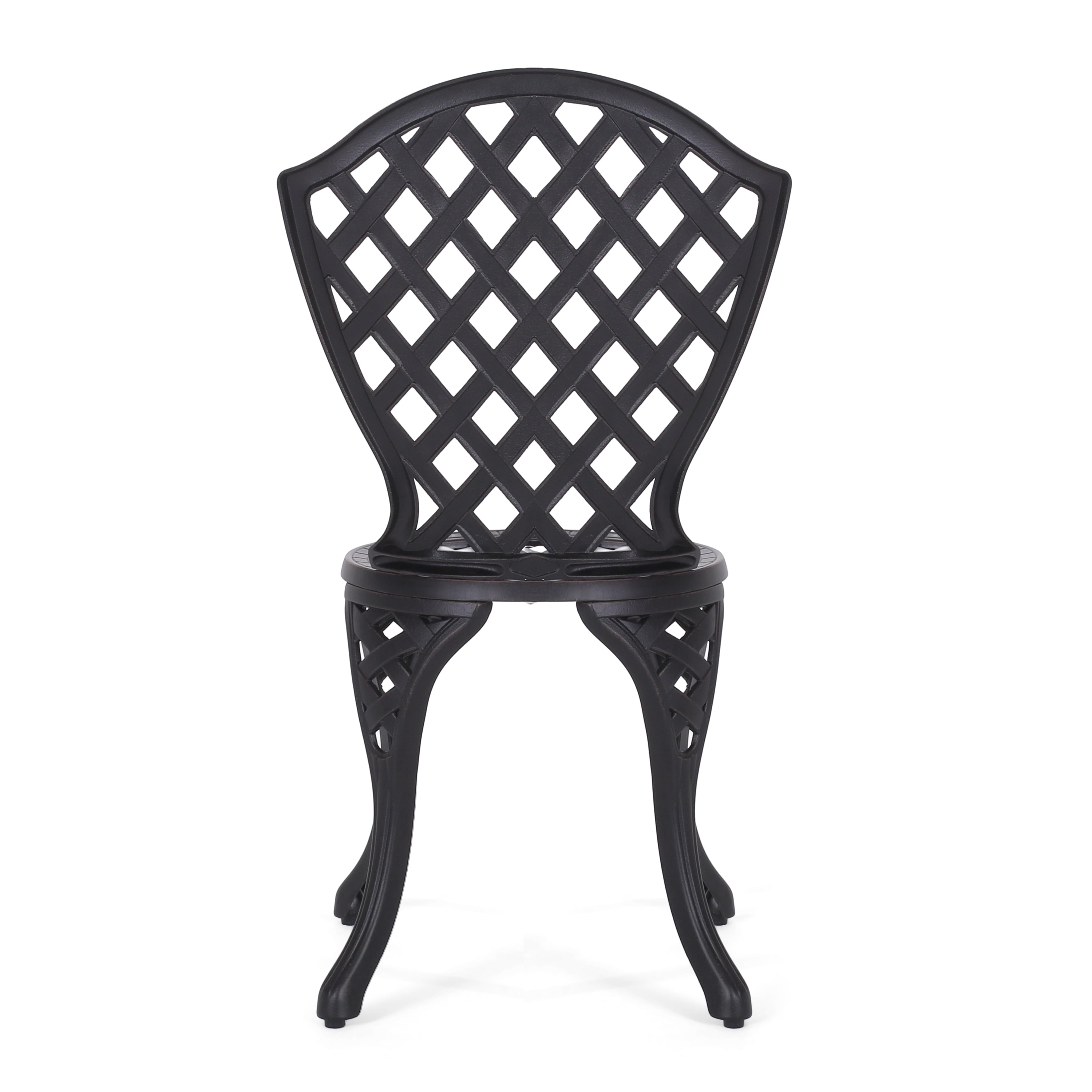 Ensemble bistrot d'extérieur 3 pièces en aluminium moulé La Sola par Christopher Knight Home