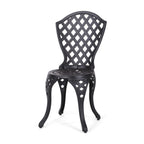 Ensemble bistrot d'extérieur 3 pièces en aluminium moulé La Sola par Christopher Knight Home