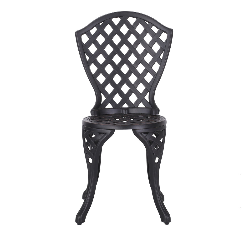 Ensemble bistrot d'extérieur 3 pièces en aluminium moulé La Sola par Christopher Knight Home