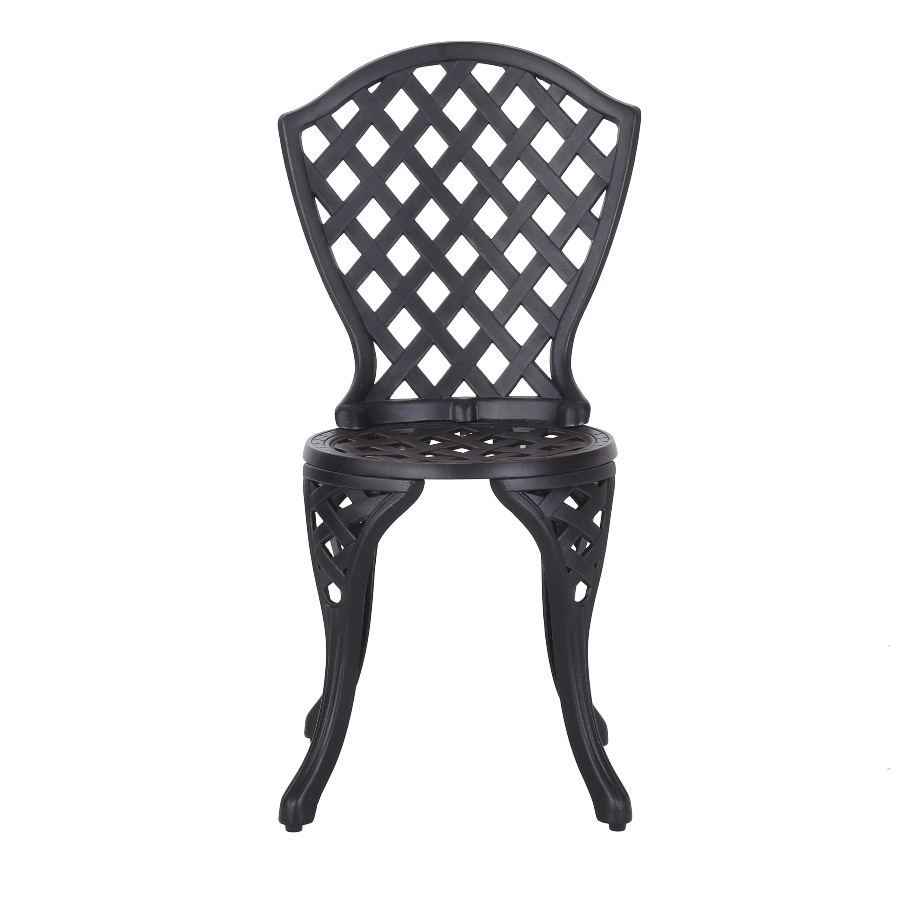 Ensemble bistrot d'extérieur 3 pièces en aluminium moulé La Sola par Christopher Knight Home