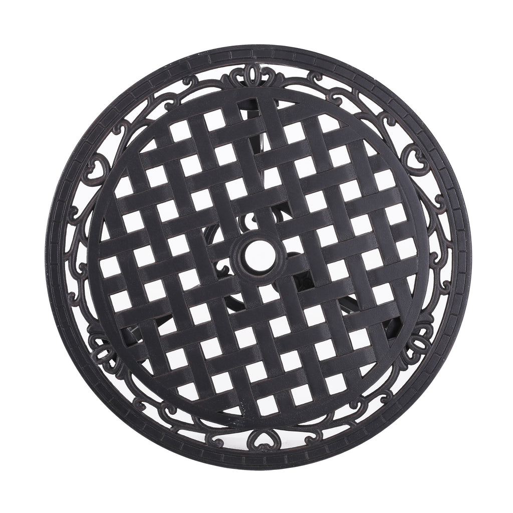 Ensemble bistrot d'extérieur 3 pièces en aluminium moulé La Sola par Christopher Knight Home