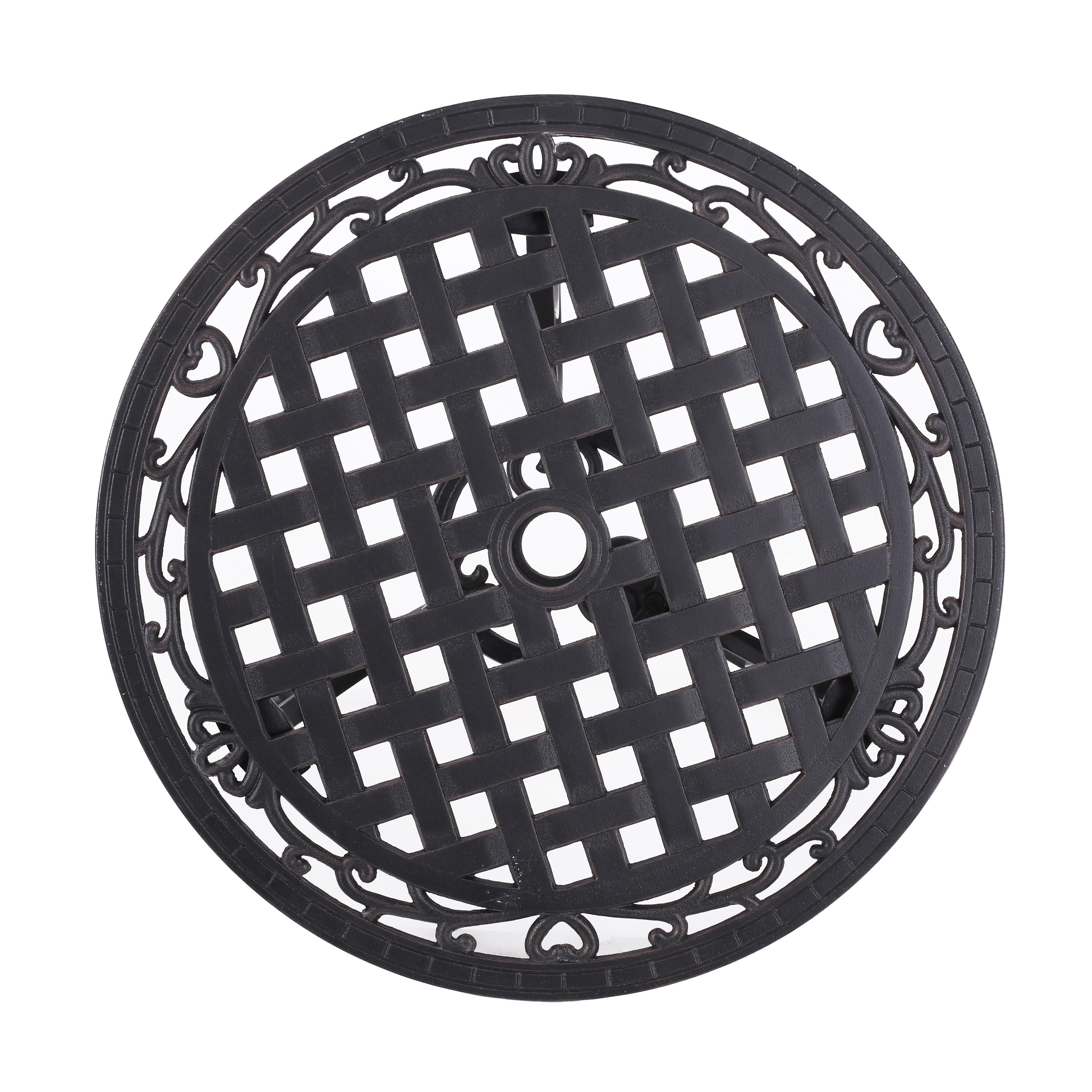 Ensemble bistrot d'extérieur 3 pièces en aluminium moulé La Sola par Christopher Knight Home