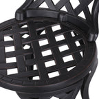 Ensemble bistrot d'extérieur 3 pièces en aluminium moulé La Sola par Christopher Knight Home