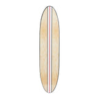 Décoration murale en bois laqué en forme de planche de surf