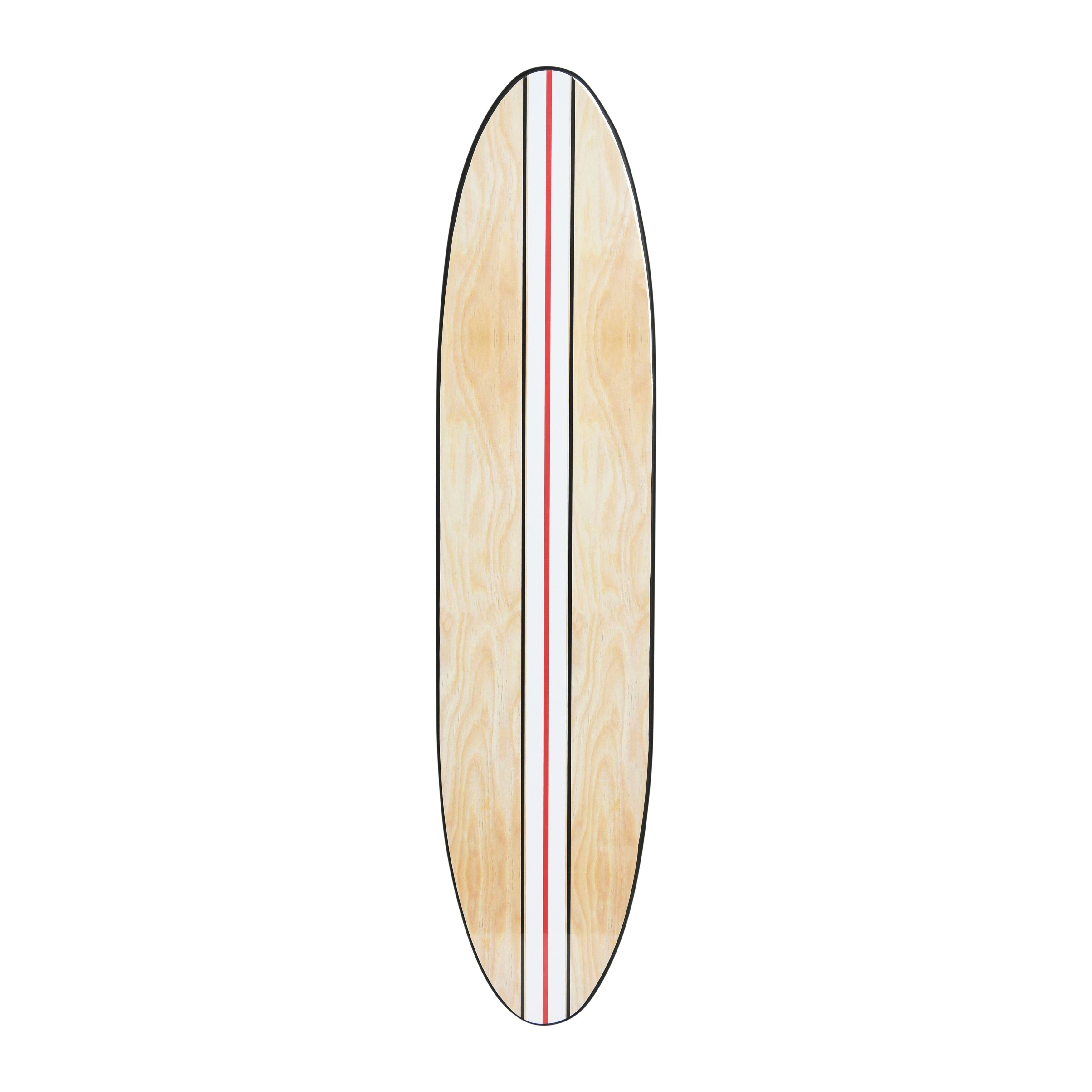 Décoration murale en bois laqué en forme de planche de surf