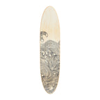 Décoration murale en bois laqué en forme de planche de surf